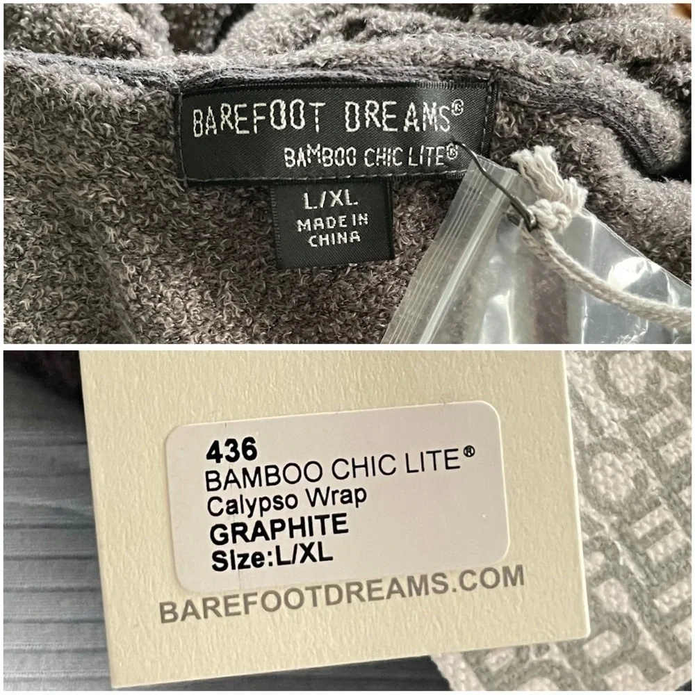 Barefoot Dreams gray Calypso Wrap cardigan coat NWT size XL